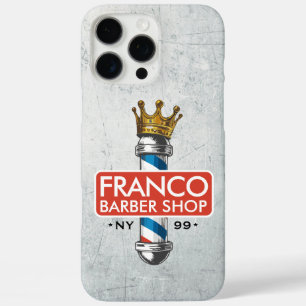 Coques iPhone 16 Pro Max Salon de coiffure Barber Hair Shop King Crown Barb