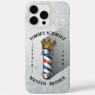 Coques iPhone 16 Pro Max Salon de coiffure Barber Hair Shop King Crown Barb