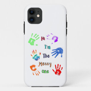 Case-Mate iPhone Case Salut, je suis The Messy One - Paint Handprints