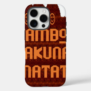 Coques iPhone 16 Pro Salutation africaine : Jambo Hakuna Matata Wood De