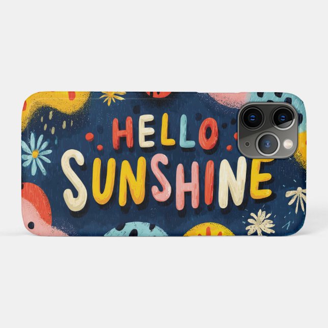 Coques Case-Mate iPhone Salutation joyeuse "Bonjour Sunshine" (Dos (Horizontal))