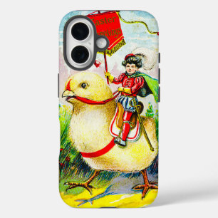 Coque Pour iPhone 16 Salutations de Pâques Whimsical : Rider sur Giant 
