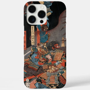 iPhone 16 Pro Max Case Samurai Hero Yorimitsu : L'art du bois Vintage