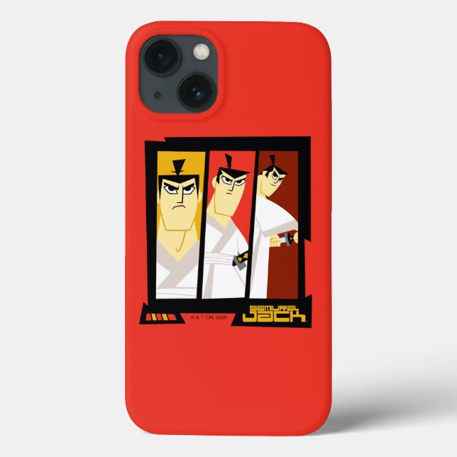 Coques Case-Mate iPhone Samurai Jack Caractère Tri-Panel Futuristic Frame (Verso)