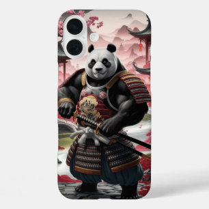 Coques iPhone 16 Plus Samurai Panda dans le paysage chinois traditionnel