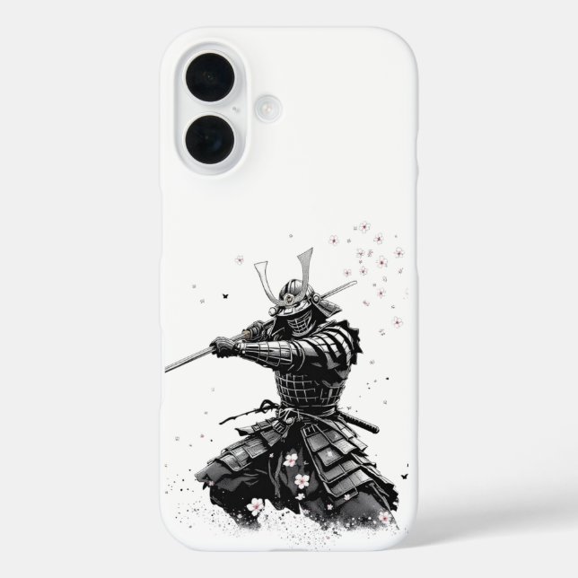Coques Case-Mate iPhone Samurai Warrior in Action Japanese Art Ceramic  (Verso)