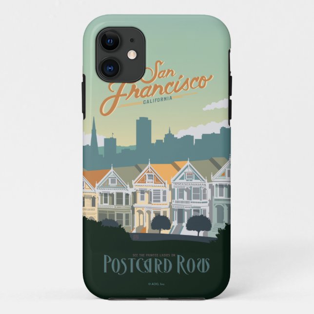 Coques Case-Mate iPhone San Francisco, CA - Ligne carte postale (Dos)