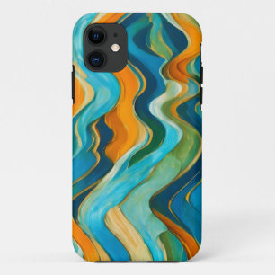 Case-Mate iPhone Case "Sanlúcar" Vagues bleu vert orange