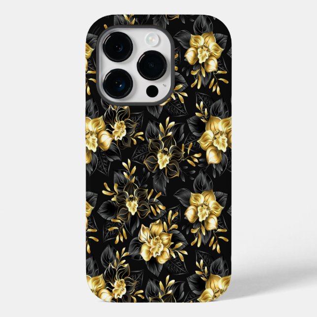 Coques Case-Mate iPhone Sans couture avec orchidées de bijoux (Verso)