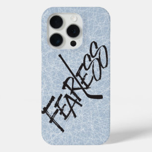 Coque iPhone 15 Pro Sans peur (Hockey)
