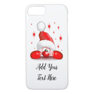 Case-Mate iPhone Case Santa Cartoon Cute Peeking Character © BluedarkArt