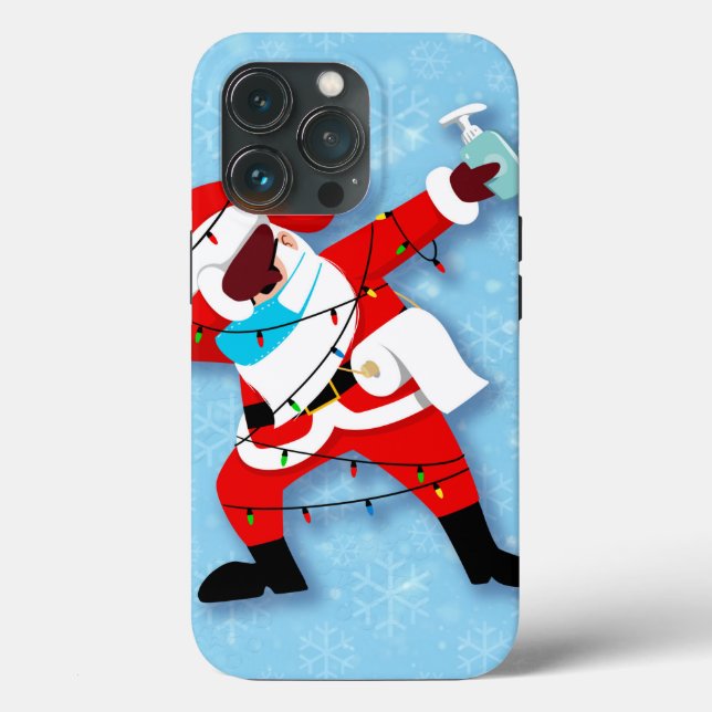 Coques Case-Mate iPhone Santa Claus Dabbing Christmas covid (Verso)