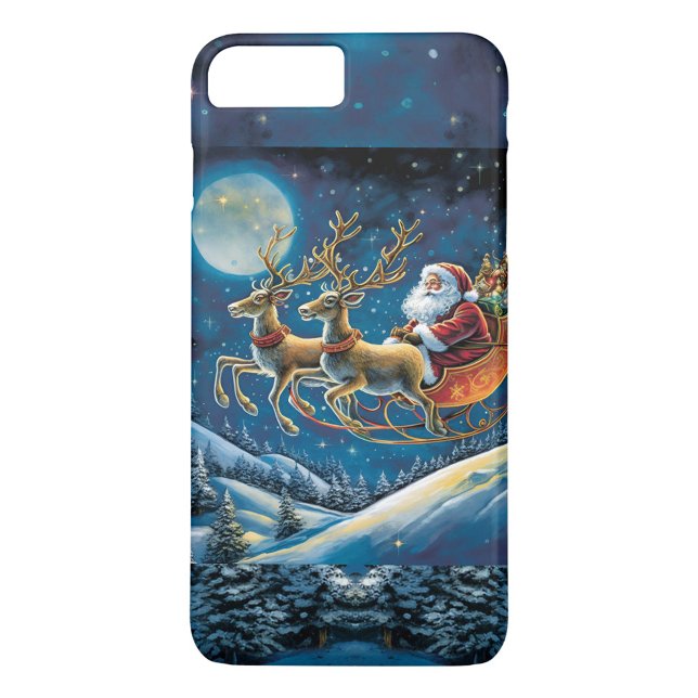 Coques Case-Mate iPhone Santa Claus Sleigh (Santa and his Reindeer's flying through the air!)