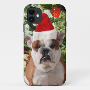 Coque Case-Mate Pour iPhone Santa Hat Bulldog Christmas Tree Snowman boîte cad