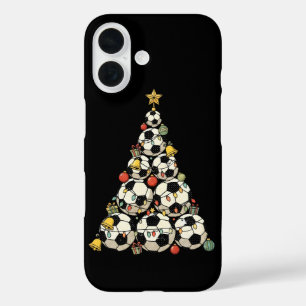 Coque Pour iPhone 16 Sapin de Noël de football