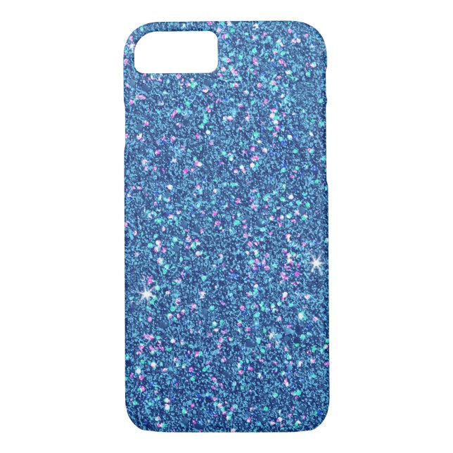 Coques Case-Mate iPhone Sapphire Blue Parties scintillant Effet Sparkle (Dos)