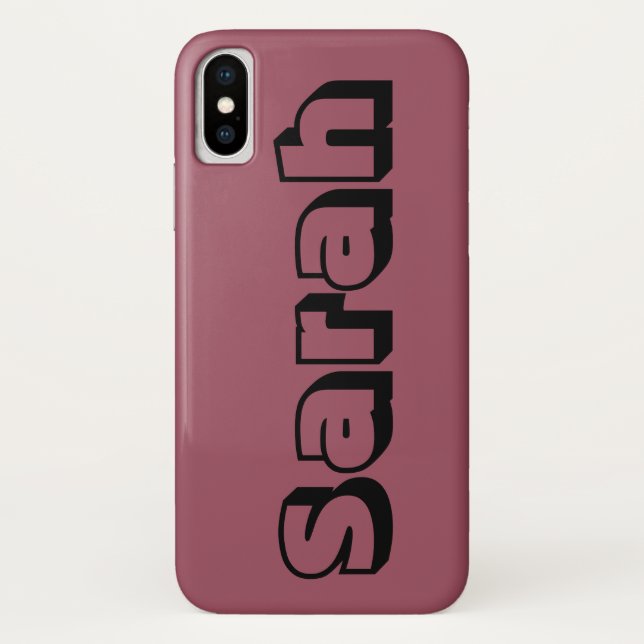 Coques Case-Mate iPhone Sarah de noir orphelin, police ouverte (Dos)