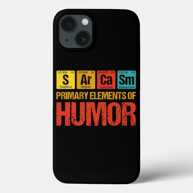 Coques Case-Mate iPhone Sarcasme Éléments principaux de l'Humour (Verso)