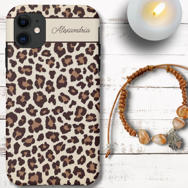 Coques Case-Mate iPhone Sassy Cheetah Imprimer Monogramme (Créateur téléchargé)