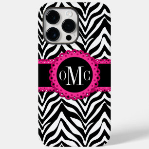 Coques Pour iPhone Sassy et chic Zebra Imprimer Monogramme en dentell