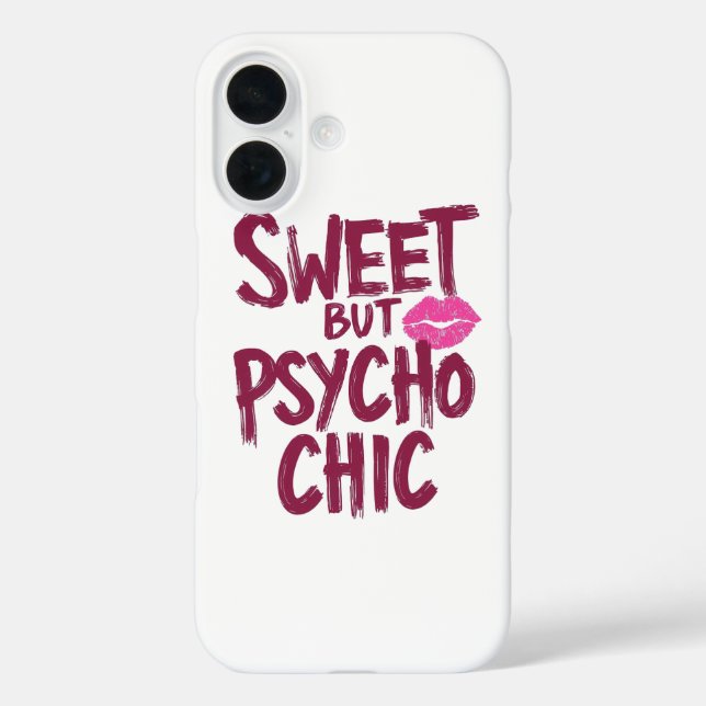 Coques Case-Mate iPhone Sassy Girly Humor with Pink Lips (Verso)