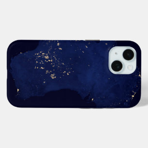 Coque Pour iPhone 15 Satellite Les Lumières Nocturnes De L'Australie.