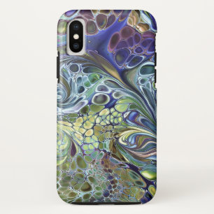 Case-Mate iPhone Case Sauge vert olive, bleu violet bordeaux abstrait