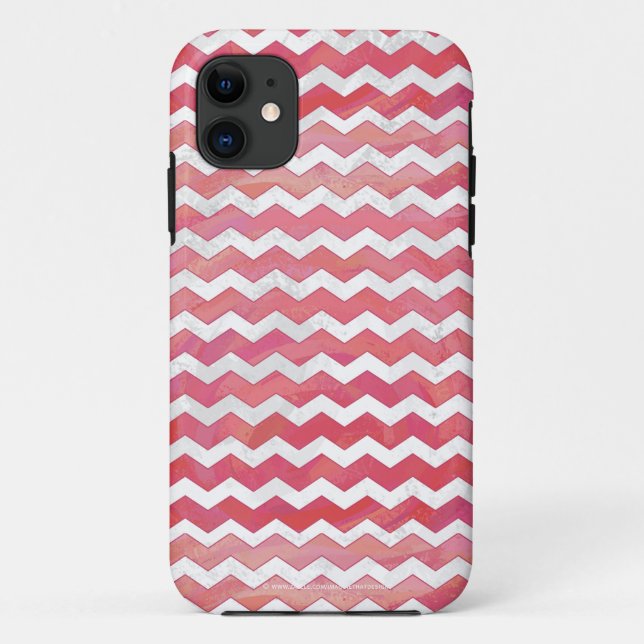 Coques Case-Mate iPhone Saumon Swirl Chevron Motif (Dos)