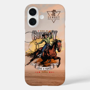 Coque Pour iPhone 16 Sauve un cheval, monte un cowboy