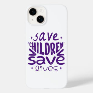 Coque Pour iPhone 14 Sauver les enfants, sauver des vies