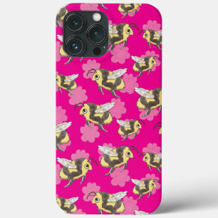 Case-Mate iPhone Case Sauvez la tasse des abeilles sur rose floral i pho