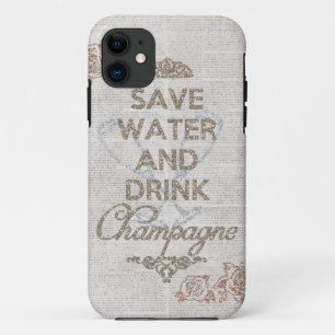 Coques Pour iPhone Sauvez l'eau et buvez la caisse minable de parties
