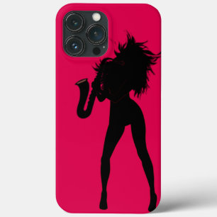 Case-Mate iPhone Case Saxo Jazz Music Girl - Votre couleur - Texte