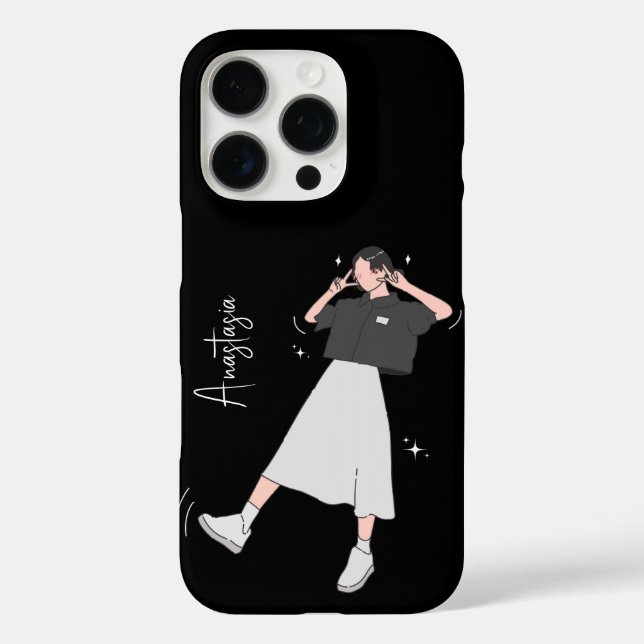 Coques Case-Mate iPhone "Say Cheese" Aesthétique fille personnalisable (Verso)