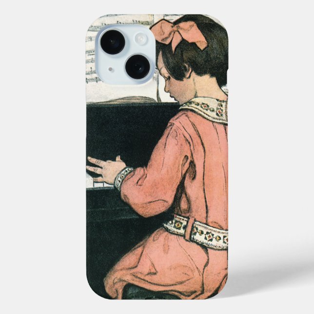 Coques Case-Mate iPhone Scales de Jessie Willcox Smith, Piano Music Girl (Verso)