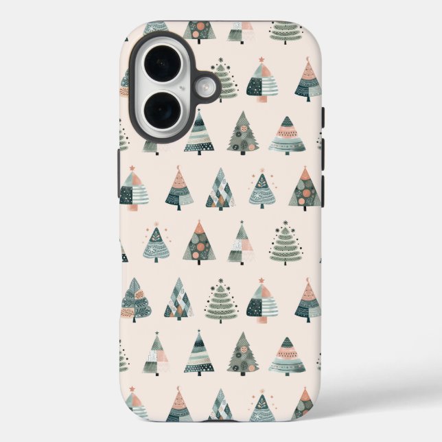 Coques Case-Mate iPhone Scandi Christmas Trees iPhone Case (Verso)