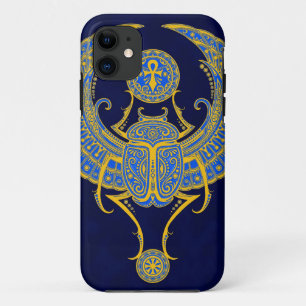 Case-Mate iPhone Case Scarabée à ailes par Egyptien, bleu