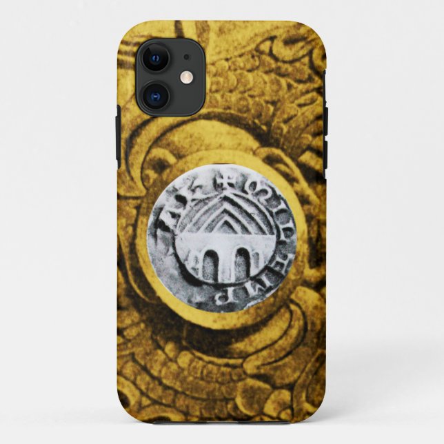 Coques Case-Mate iPhone SCEAU DES CHEVALIERS MODÈLE or jaune (Dos)