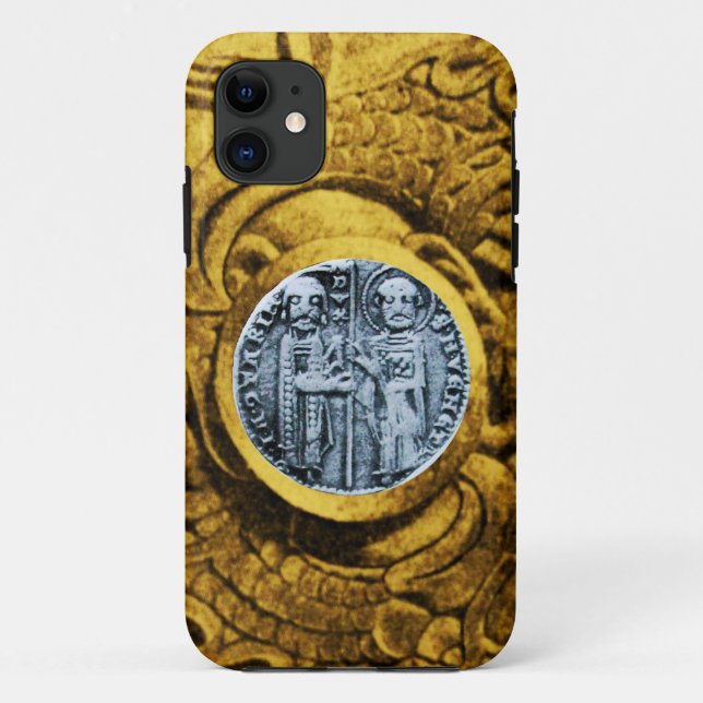 Coques Case-Mate iPhone SCEAU DES CHEVALIERS MODÈLE or jaune (Dos)