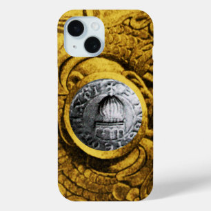 Coque Pour iPhone 15 SCEAU DES CHEVALIERS MODÈLE or jaune