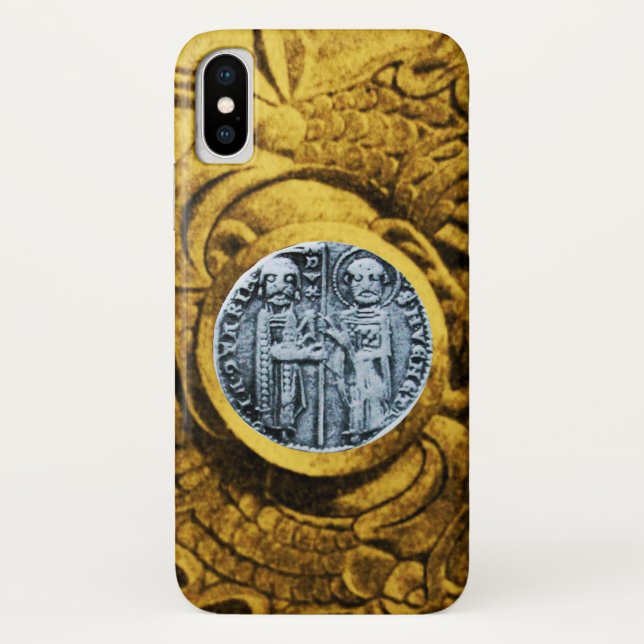 Coques Case-Mate iPhone SCEAU DES CHEVALIERS MODÈLE or jaune (Dos)