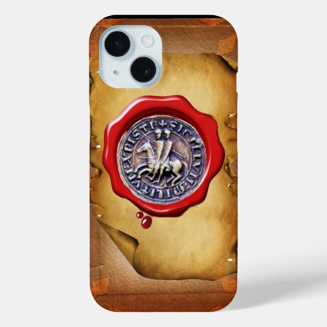 Coques Case-Mate iPhone SCEAU DU MODÈLE DE CHEVALIERS Parchemin de cire (Verso)