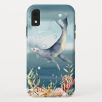 Scène aquatique sous-marine du lion de mer cool