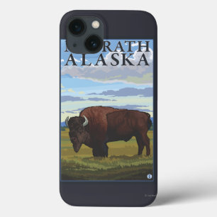 Etui iPhone Case-Mate Scène de bison - McGrath, Alaska