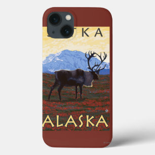 iPhone 13 Coque Scène de caribou - Sitka, Alaska