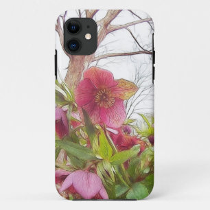 Coque Case-Mate Pour iPhone Scène de jardin - Hellebores et vieux chêne