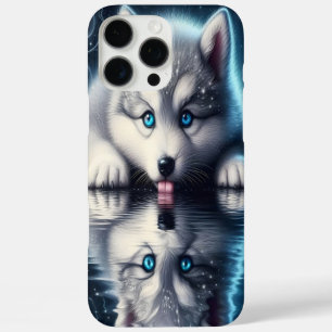 Coques iPhone 16 Pro Max Scène de la nature du loup tranquille
