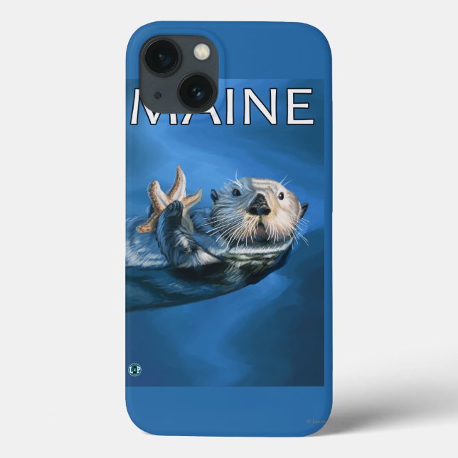 Coques Case-Mate iPhone Scène de loutre de MaineSea (Verso)