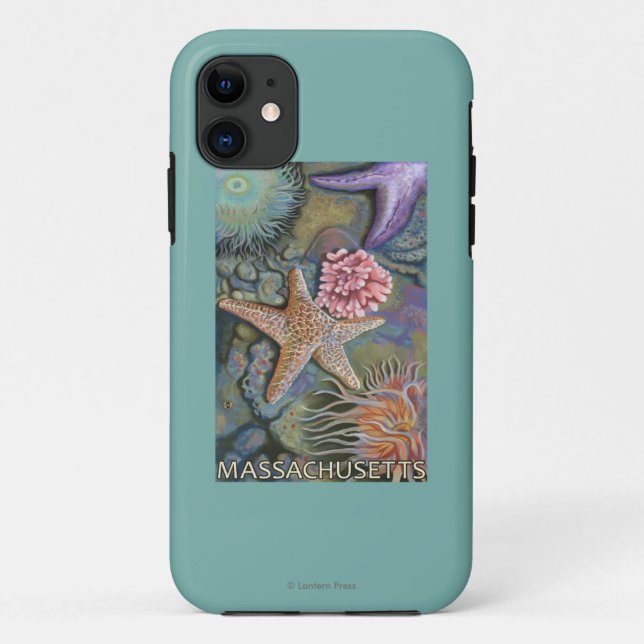 Coques Case-Mate iPhone Scène de MassachusettsTidepool (Dos)