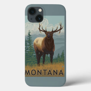 Etui iPhone 13 Scène de MontanaElk